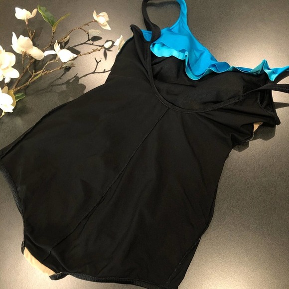 Vintage Sirena Bullet Bra Ruffle Modesty Apron Double Front One Piece Swimsuit - Picture 9 of 16